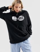 Cheap Monday Organic Cotton Hoodie With Skull Logo - Black