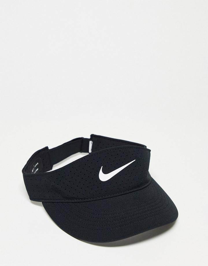 Nike Tennis Aero Visor In Black