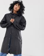Rains Long Waterproof Jacket-black