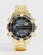 Steve Madden Mens Digital Mix Metal Watch With Gray Dial - Multi