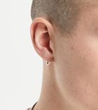 Asos Design 9mm Cross Shaped Hoop Earrings In 14k Gold Plate