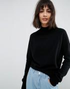 Asos White 100% Cashmere Turtleneck Sweater - Black