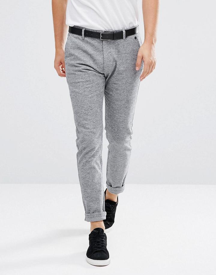 Selected Homme Cargo Pant In Marl Cotton - Gray