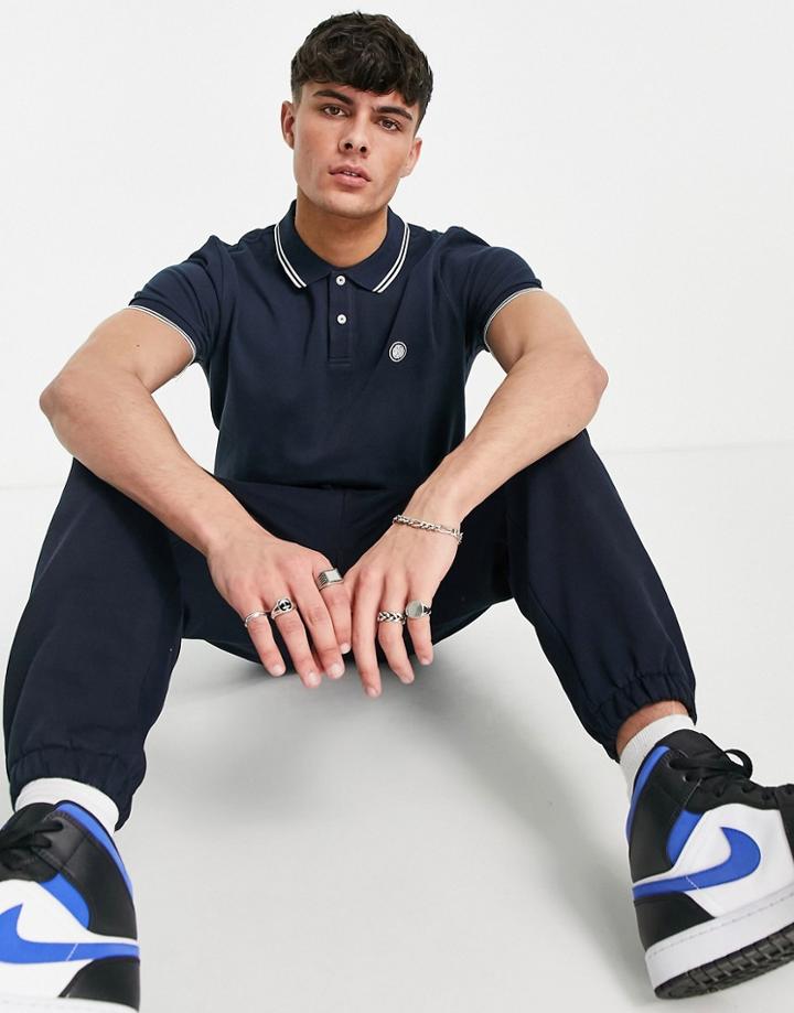 Pretty Green Barton Polo Shirt In Navy