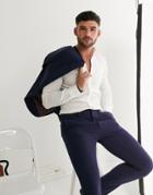 Asos Design Super Skinny Suit Pants In Four Way Stretch In Navy
