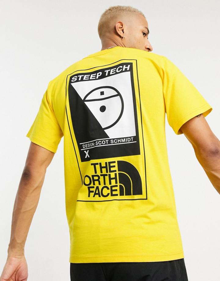 The North Face Steep Tech Logo T-shirt In Yellow