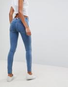 Freddy Wr. Up Shaping Effect Mid Rise Push Up Skinny Jean - Blue