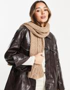 Urbancode Chunky Knit Scarf In Brown