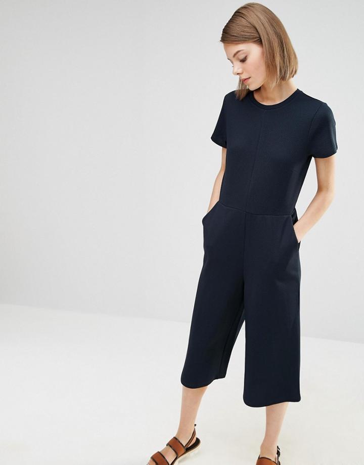 Selected Joey Wide Leg Jumpsuit - Navy