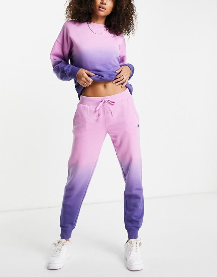 Champion Tie Dye Sweatpants In Purple And Blue
