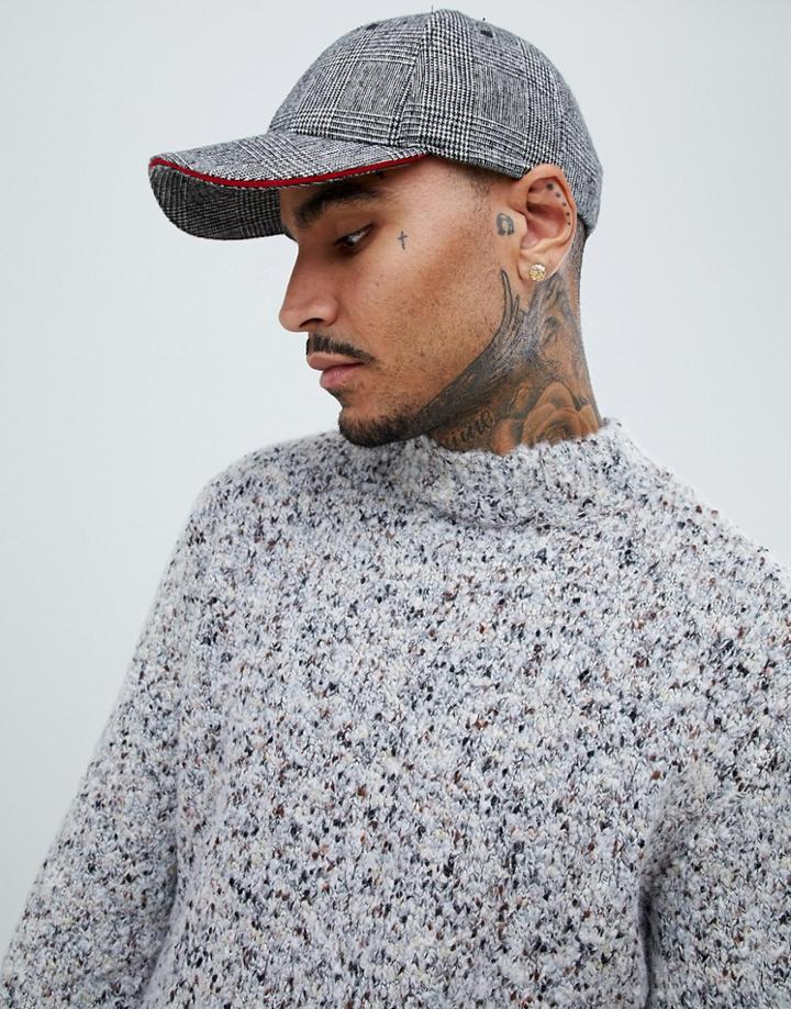 Asos Design Heavyweight Textured Turtleneck Sweater In White - White