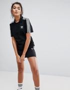 Adidas Originals Black Three Stripe Turtleneck T-shirt - Black