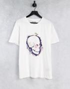 Jack & Jones Originals Relaxed Fit T-shirt With Skull Print In White