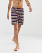 Le Breve Two-piece Striped Jersey Shorts - Gray