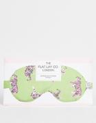 The Flat Lay Co. X Asos Exclusive Oversized Eyemask In Green And Pink Tigers-multi