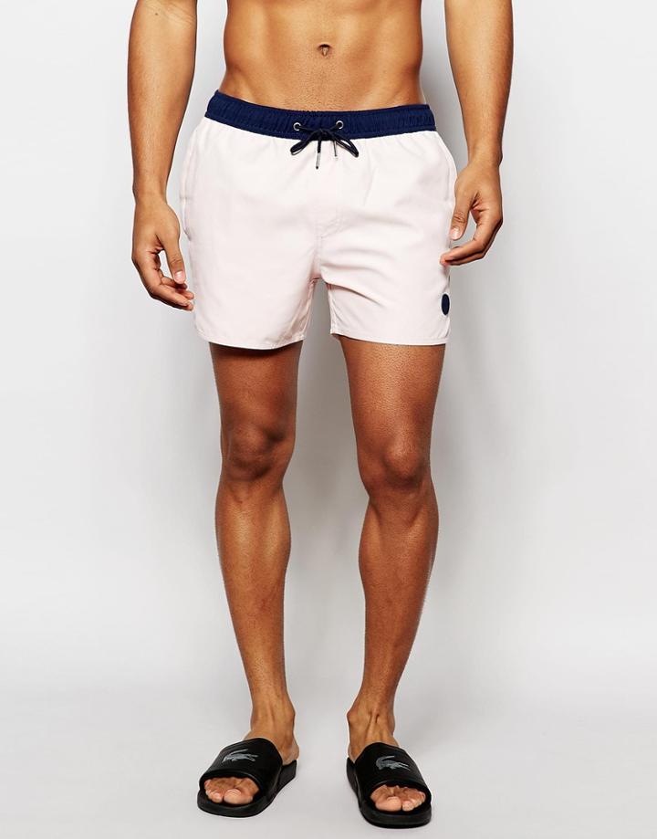 Native Youth Swim Shorts With Contrast Waistband - Pink