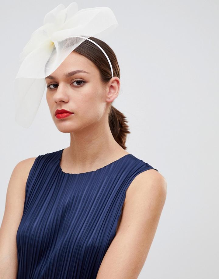 Asos Design Statement Occasion Bow Fascinator Headband - Cream