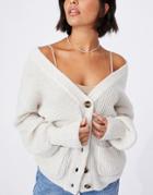 Cotton: On Dad Cardigan In White