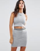 Baziic Backless Top - Gray