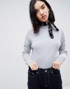 Gianni Feraud Boyfriend Turtleneck Sweater-gray