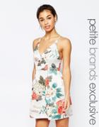 True Decadence Petite Tropical Brocade Cami Prom Dress - Multi