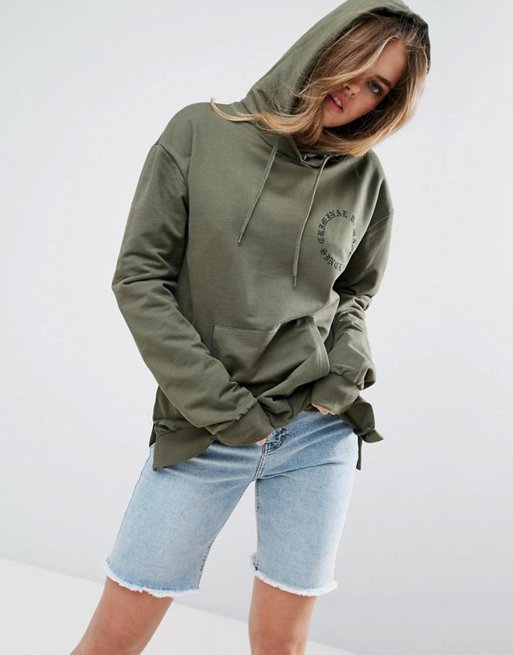 Criminal Damage Dragon Hoodie - Green