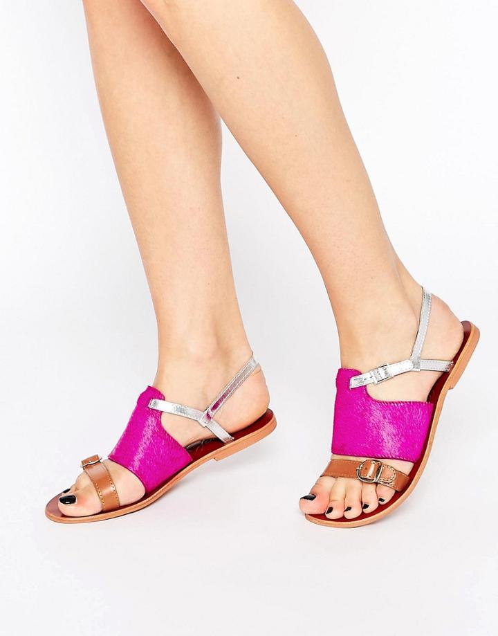 Ravel Strappy Leather Flat Sandals