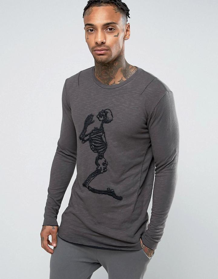 Religion Long Sleeve T-shirt In Double Layered Jersey And Embroidery S