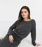 M Lounge Knitted Midaxi Overlay Dress-black