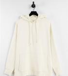 Selected Exclusive Cotton Oversized Hoodie In Sand-neutral