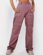 Missyempire Cargo Pants In Mauve-purple