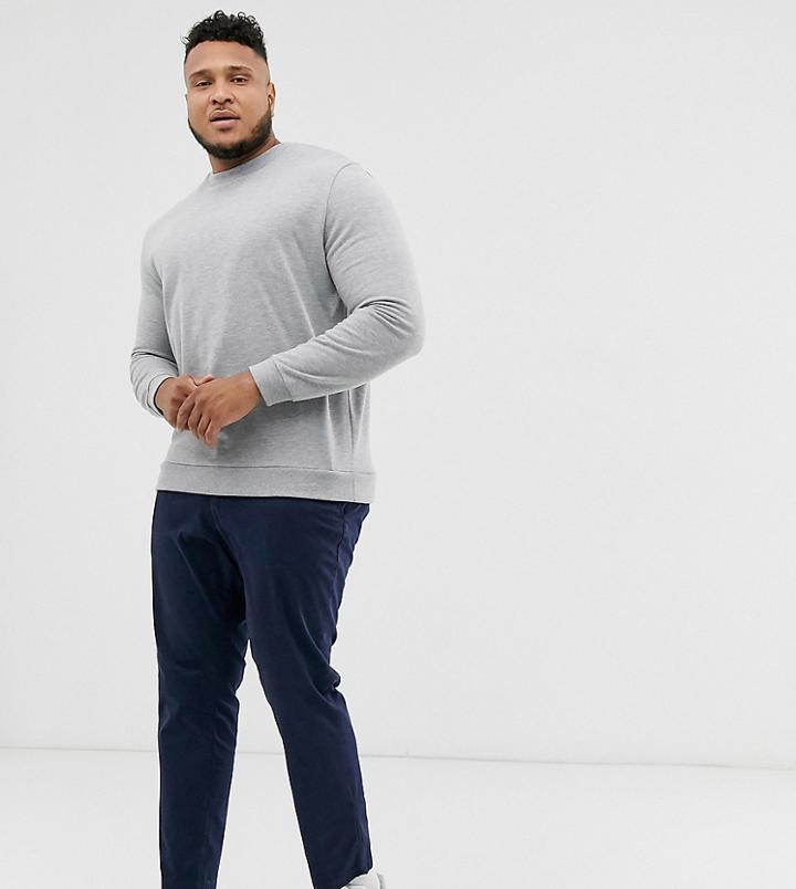 Jack & Jones Intelligence Slim Fit Chinos In Navy - Navy