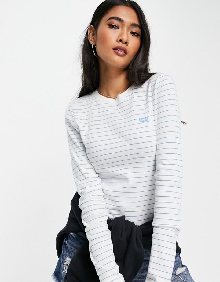 Levi's Tab Logo Long Sleeve T-shirt In Gray-grey