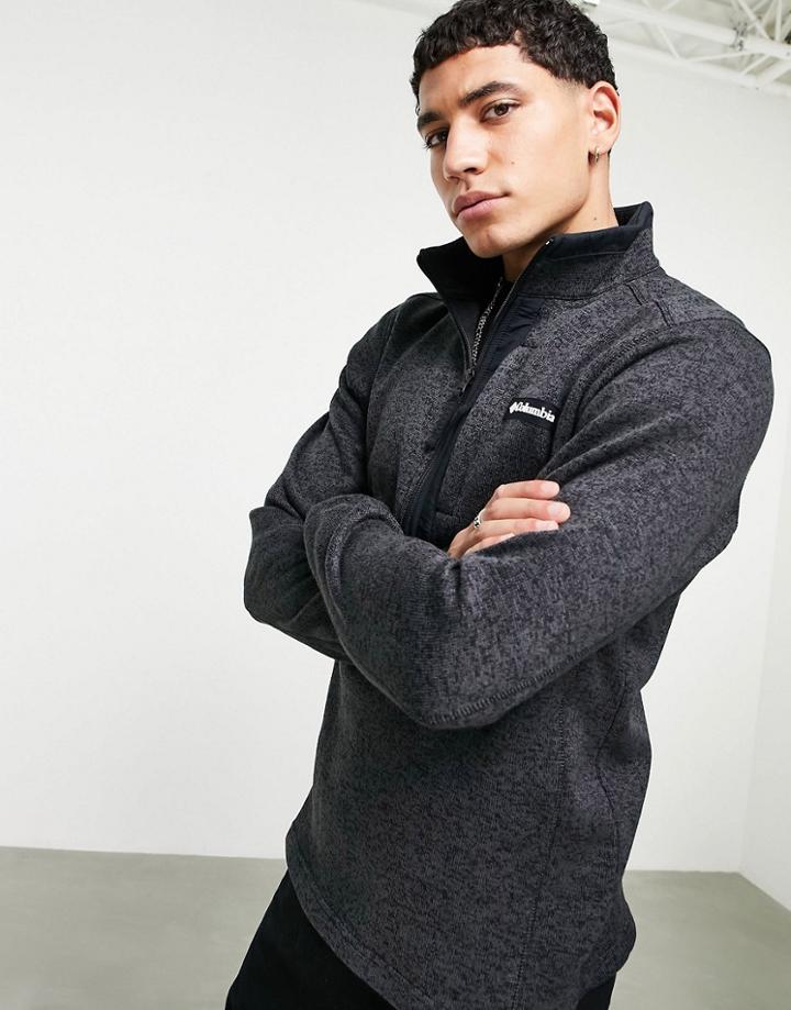 Columbia Sweater Weather Half Zip Fleece In Black