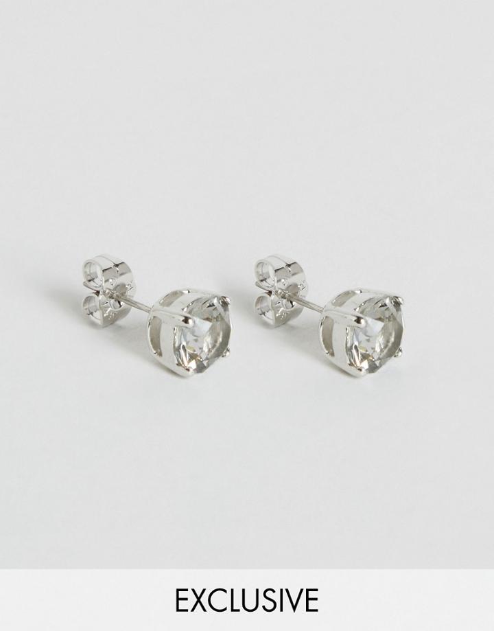 Simon Carter Black Diamond Swarovski Crystal Stud Earrings Exclusive To Asos - Black