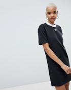 Adidas Originals Trefoil Logo Dress In Black - Black