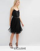 Needle & Thread Tulle Midi Skirt - Black