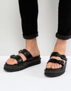 Dr Martens Myles Slide Sandals In Black - Black