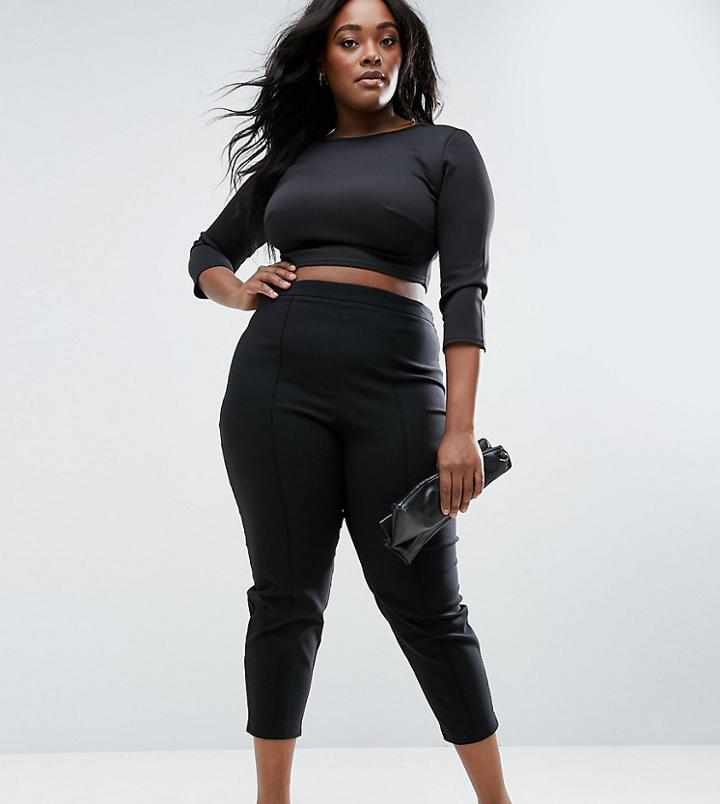 Asos Curve Skinny Crop Pant - Black