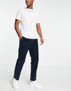 Selected Homme Organic Cotton Cord Pants In Straight Fit Navy