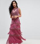 A Star Is Born Petite Maxi Dress With All Over Embellishment - Purple
