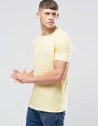 Asos T-shirt With Crew Neck In Yellow - Lemonade