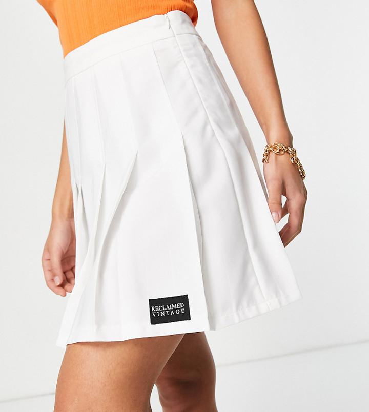 Reclaimed Vintage Inspired Tennis Skirt In White