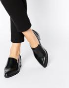 Asos Miles Pointed Flat Shoes - Black Box