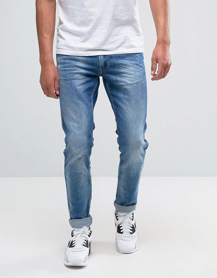 Replay Anbass Slim Fit Jean Light Stonewash - Blue