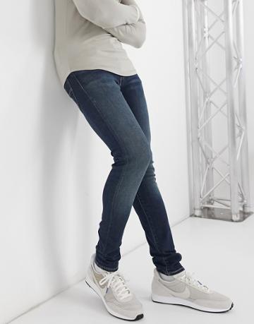 Levi's Skinny Taper Fit Jeans In Brimstone Advanced Dark Wash-blues