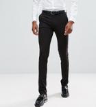 Asos Design Tall Super Skinny Smart Trousers In Black - Black