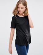 Jdy Kimmie Shirt With Lace Back Insert In Black - Black
