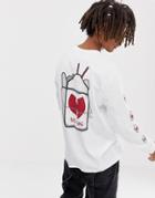 Asos Design Wu-tang Clan Relaxed Long Sleeve T-shirt-white