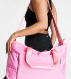 South Beach Oversized Quilted Gym Bag In Pink-multi